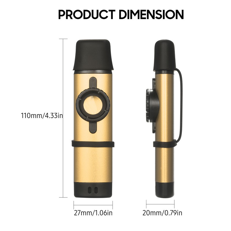 Aluminum Alloy Kazoo Woodwind Instrument Musical Instrument for Beginners Gold