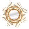 Wall Decor Rattan Mirror Star Shape Unique Simple Handwoven Mirror