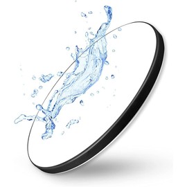 CHENBEN Flush Mount Ceiling Light Fixture 24W LED Modern Ceiling Lamps 7200K Shower Light Waterproof LED Light Fixtures Ceiling Mount for Kitchen/Bedroom/Shower/Hallway/Bathroom/Living Room,Black