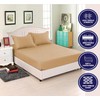 Ev Dekor Fitted Sheet Single, Beige - Deep Pocket Bedsheet