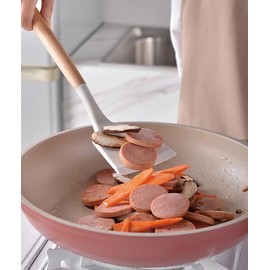 19 Pcs Silicone Kitchen Cooking Utensils Knife Set Cutting Board Sharp Scissors Chef Knife Set with Holder (White)