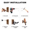 Guitar Wall Mount 2 Pack - Black Walnut Guitar Hanger