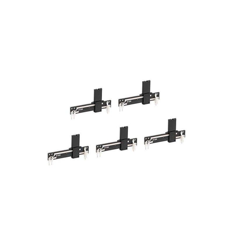 sourcing map Fader Variable Resistors Mixer Potentiometer Straight Sliding B100K