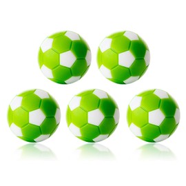 Robertson Winspeed Football Ball 35 mm Set of 5 Green/White, Colourfast, Abrasion-Resistant and Durable, for Table Football and Table Football