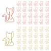 Meliyya Pack of 30 Paper Clips Cartoon Cat Motif Metal