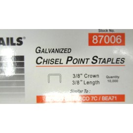 2 Boxes SPOTNAILS Galvanized Chisel Point Staples 3/8" Crown 3/8" Length 87006 ;from#allbestdeals4you