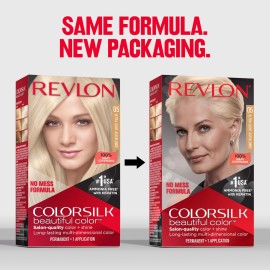 Revlon ColorSilk Beautiful Color Ultra Light Ash Blonde Hair Dye Pack of 3