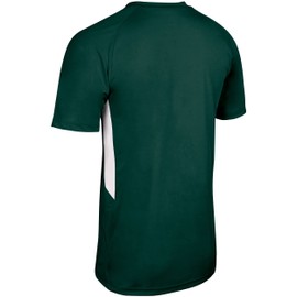 Champro Men's Standard Check Half Sleeve Baseball Jersey, Forest Green, White, Adult Large