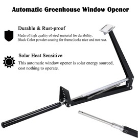 2X Auto Vent Opener Solar Automatic Window Opener for Greenhouse Heat Sensitive Roof Vent Opener Auto Vent Kit Gardening Tools Greenhouse Accessories Hothouse Roof Vent Kit (Dual Spring Up to 30lbs)