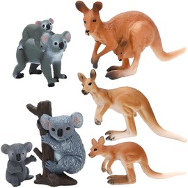 ONEST 8 Pieces Mini Animals Figurines Wildlife Animal Figures Playsets Toy Figurines of Australian Animals Toys for Kids Adults