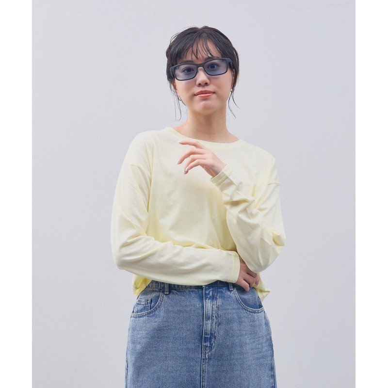 [ゾフ] ウェリントン型 サングラス｜ レザー調 ラバーテンプル ズレ落ちにくい ユニセックス 男女兼用 ズレ落ち防止 紫外線対策