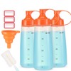 Ondiomn Condiment Squeeze Bottle Wide Mouth, 3 Pack 400ml Empty