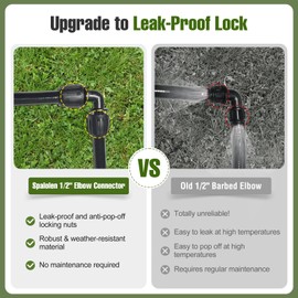 10 Pack 1/2 Inch Drip Irrigation Fittings Elbow Connectors for 1/2 Inch Drip Irrigation Tubing (1/2" ID x 0.60"-0.65" OD), Anti-Leak 1/2" Drip Line Barbed Connector for Most 1/2" Tubing