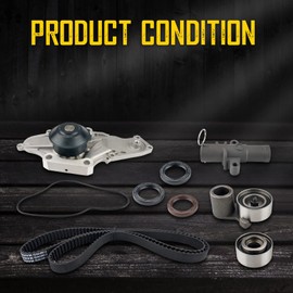 MARSFLUX Timing Belt Kits Water Pump Compatible With 2003-2012 Accord 2003-2012 MDX 2004-2012 TL 2005-2012 RL 2010-2012 ZDX Replace Part Number TB329LK1, TWPHD07, TCKWP329
