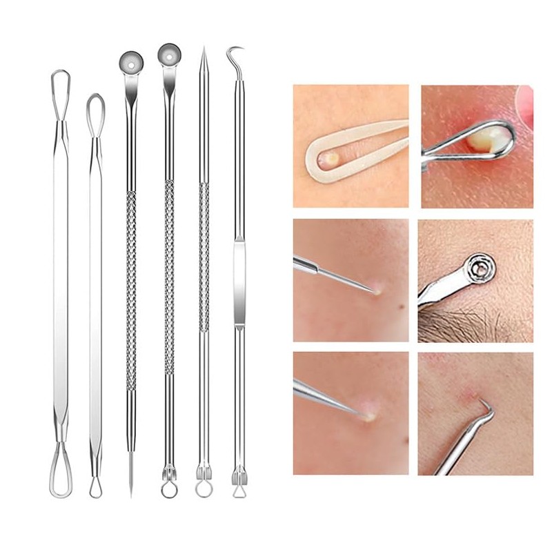 Blackhead Remover Comedone Extractor,15 Pcs Professional Stainless Steel Blackhead Remover