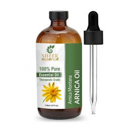 Sheer Essence Arnica Essential Oil 118 ML (4 Fl. Oz) | 100% Pure Natural Undiluted Uncut Therapeutic Grade Arnica Montana Essential Oil