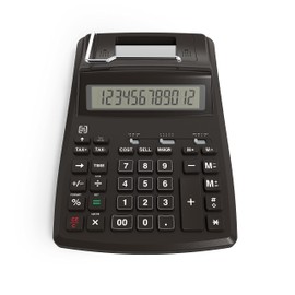 Staples TRU RED TR44780 TR44780 12-Digit Desktop Printing Calculator, Black
