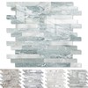 Yipscazo 10 Sheets Peel and Stick Stone Metal Tile Backsplash,