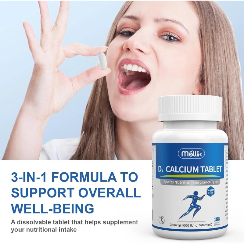 Calcium-Supple<wbr/>ment Vitamin-D3 1200-mg Magnesium-Mini - 186Tablets Unflavored...