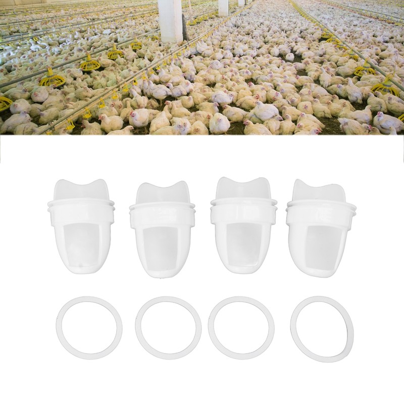 Poultry Feeders Rainproof Reduce Waste Chicken Duck DIY Gravity Feeder