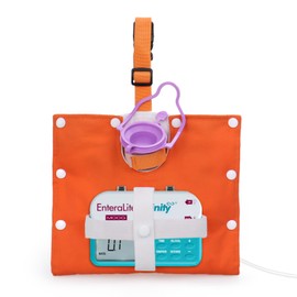 Insulated Feeding Bag Cover with Pump Holder Buckle Strap for Enteral Feeding Pump Hanger Holder IV Pole Wheelchair G Tube Feeding Bag Cover