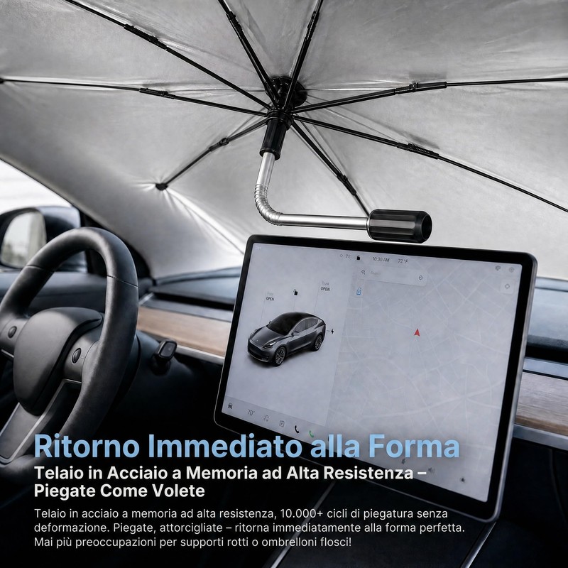 Zuquik Parasole per Auto a Ombrello 145 x 85cm con