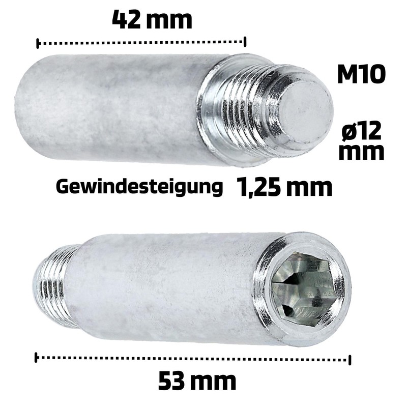 SW-Stahl Brake Guide Pin M10 x 1.25 mm 01477L-2