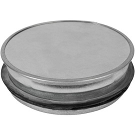 4'' Inch / 100mm Round Galvanized Steel End Cap with Rubber Gasket - Round Vent Cover - Indoor and Outdoor Pipe Cover - Air Ventilation - Dryer Duct End Cap - Ducting Metal Plug - Steel Duct Cap