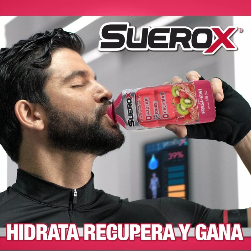 Suerox Bebida Hidratante Fresa Kiwi 630 Ml. Electrolitos