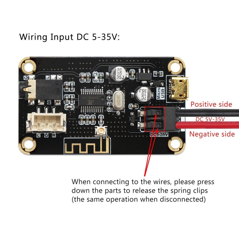 Fasizi Bluetooth Receiving Module, Portable Bluetooth Audio Stereo Receiver Board
