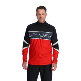 Spyder Men's Premier Zip T-Neck, Volcano, Large