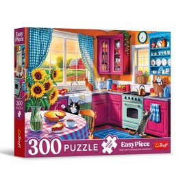 Trefl - EasyPiece Puzzle: Morning in the Kitchen - 300 Pieces - Large Pieces, Easy to Puzzle, for Adults and Children from 10 Years
