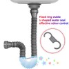 KLHCDUO Flexible Sink Drain, Hose,1-1/2 "Drain Universal Adjustable P-Trap for