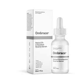 The Ombrace Retinol 2% in Squalane 30ml 1Floz - Pure Retinol Face Serum - Anti Aging Face Serum for Lines, Wrinkles & Premature Sun Damage to Resurface & Hydrate. Suitable for Sensitive Skin