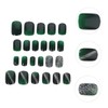 WOONEKY Short Cat Eye Fake Nails for Autumn Winter Stylish