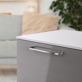 Gedotec Furniture Handle Polished Chrome | BA 160 mm | Arch Handle for Drawers | ESTE | Design Handle for Kitchen Drawers | Railing Handle for Cabinet Doors | 1 Piece - Wardrobe Handle for Screws