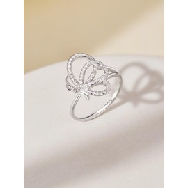 Butterfly Rings 925 Sterling Silver Butterfly Rings Butterfly Jewellery Gifts for Women (8), Sterling Silver, No Gemstone