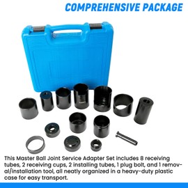 Punmew 14 Piece Master Ball Joint Service Adapter Set Fits for GM and Dodge 2WD and 4WD Cars Trucks and SUV Ball Joint Tool