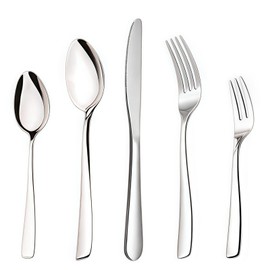 10 Piece Silverware Set for 2 Stainless Steel Utensils Cutlery Dinnerware Dish Sets Elegant Kitchenware Flatware Sets Durable Tableware Perfect for Kitchen, Restaurant, Home, Wedding, Party