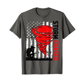American Flag United States Tornado Storm Chaser Outfit T-Shirt
