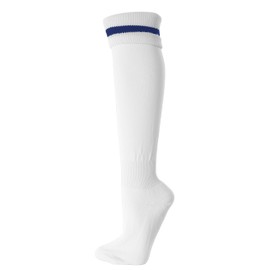 Couver Navy Stripe on White Soccer/Sport/Athleticm Knee High Socks