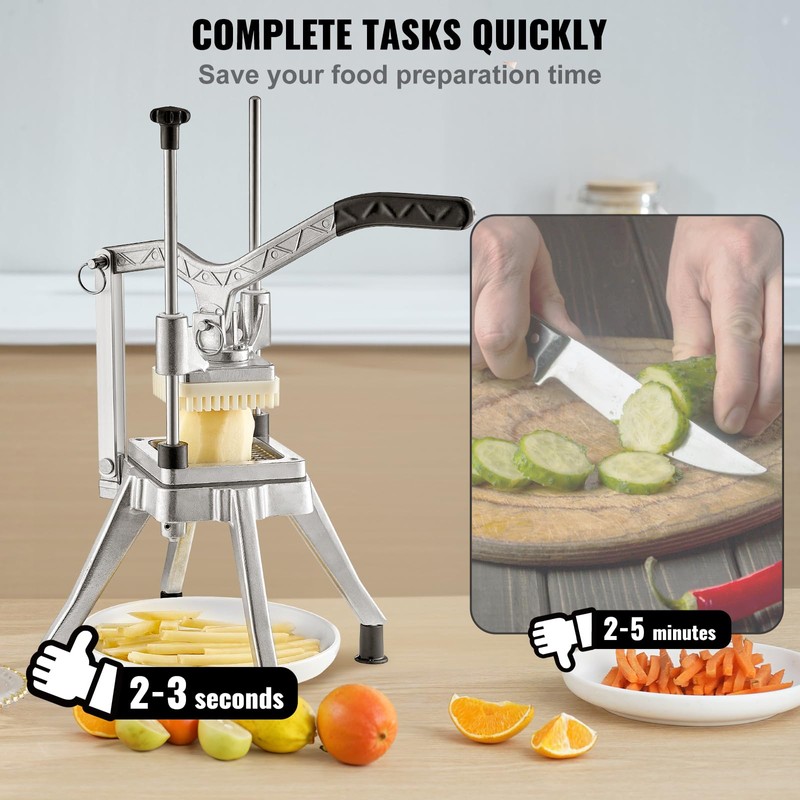 VEVOR Commercial Vegetable Chopper w/ 4 Replacement Blades, Stainless Steel