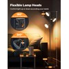 SIBRILLE RGBCW Floor Lamp, 36W Bright Color Changing Lamp, Modern