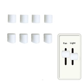 8Pcs Sevomie Dimmer Switch Knob Replacement Set of Two Split Knob Compatible with Lutron Skylark Fan Speed & Light Dimmer Contro