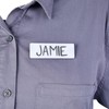 15pack Blank Name Badges with Carving - White，Black Back