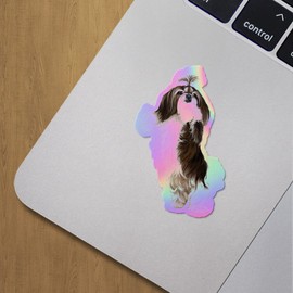 Holographic Decal Stickers of Cute Dog Premium Waterproof Vinyl Decal Stickers for Laptop Phone Accessory Helmet Car Window Mug Tuber Cup Door Wall Decoration ANDVER3g9439aHO