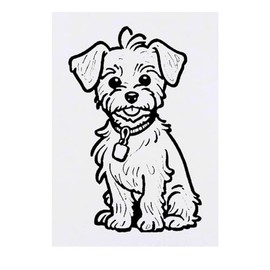'Yorkie Poo Dog' Temporary Tattoo - Water Resistant, Skin-Safe, Non-Toxic Transfer (TO00071627)