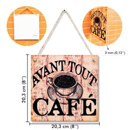 CARISPIBET Especially Café Signs Decorative Signs for Home 20 x 20 cm