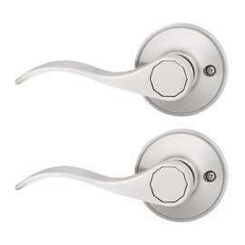 Probrico 2 Pack Modern Single Metal Interior Door Handles Left Handed Dummy Levers for Closet Pantry