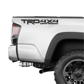 TRD Offroad Decals for Tacoma Bed, 4x4 Racing Development Sticker | Black